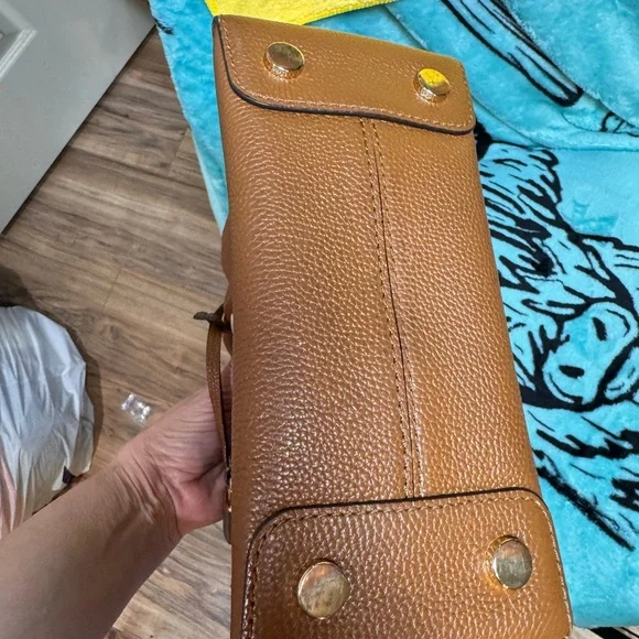 MICHAEL KORS Brown Pebbled Leather Crossbody Satchel - Picture 6 of 6